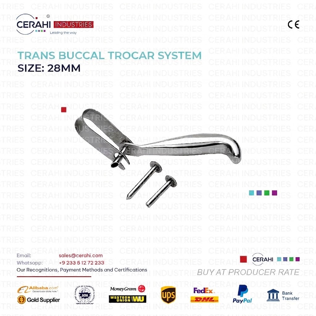 Transbuccal Trocar System Cheek Retractor & Drill Guide