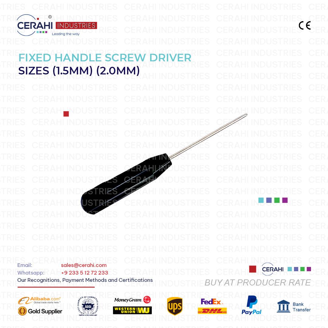 Maxillofacial Fixed Handle Screw Driver 1.5mm 2.0mm