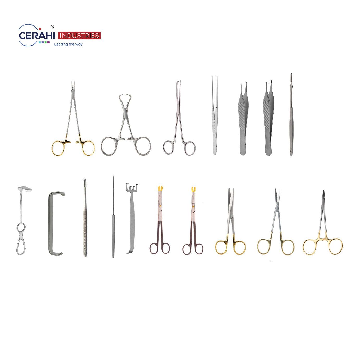 Plastic Surgery Forehead Set | 19 Pcs Surgical Kit