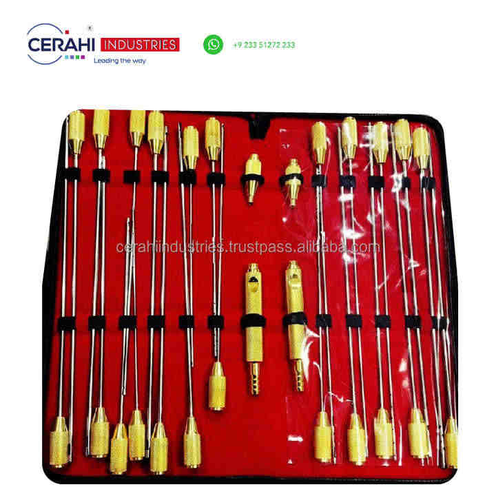 Complete Liposuction Cannula Set 27 Pcs | CE ISO Certified